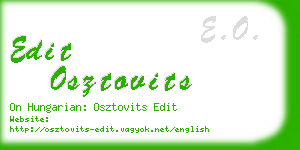 edit osztovits business card